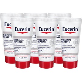 Eucerin Original Healing Soothing Repair Rich Lotion Fragrance Free Dry Skin 1 Oz Travel Size (Pack of 6)
