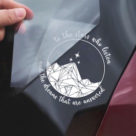 to The Stars Who Listen and The Dreams Car Decal Bookish Mountain Night Court, Gas Tank Sticker, Window Bumper Stickers, Car Accessories Vinyl Waterproof 5 Inch Decal Gifts for Mom Dad Friend