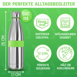 boddels TWEE Drinking Bottle 500 ml / 800 ml – Our Insulated Bottle For Any Occasion, green, 500 ml