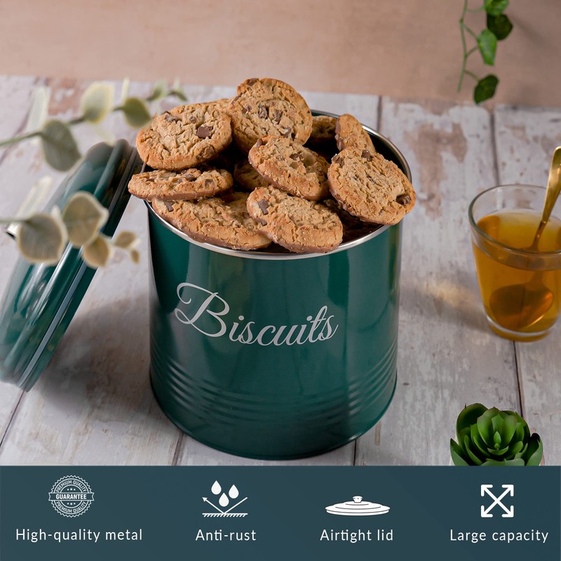 Innoteck Essentials Tea, Coffee, Sugar, Canister Set - Decorative Kitchen