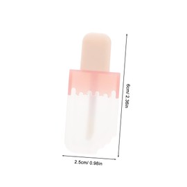 Healvian 5pcs Cute Ice Cream Lip Gloss Tubes Durable Plastic Refillable Lipstick Containers for DIY Cosmetics Stylish Lip Balm Vials for Women Travel Friendly Design