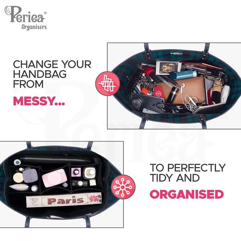 Periea 'Aya' Premium Felt Bag Organiser Insert - 2 Sizes