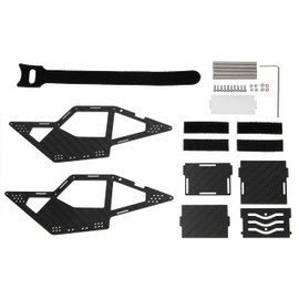 MEUS Racing SCX24 LCG Chassis Carbon Fiber Frame for Axial SCX24 C10 JLU Bronco 1/24 RC Crawler Upgrades Parts, Black