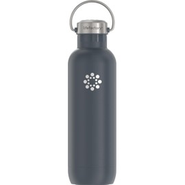 LIfeFactory Stainless Steel Vacuum-Insulated Sport Bottle, 24 Ounce, Carbon