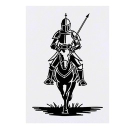 Azeeda 'Montiert Ritter' Temporäres Tattoo - Hautfreundlicher & Ungiftiger Abziehbild · Wasserfest (TO00067603)