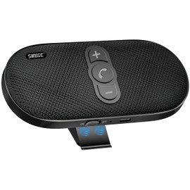 Sunitec Bluetooth Car Speaker Phone: Hands Free Calling Kits 6W in car Speakerphone for Safe Driving - Support Siri Google Assistant Voice Calls/Motion Auto ON Off - BC990P