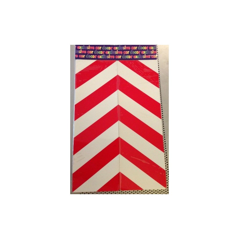 Folie Reflective Warning Signs 2x Red/White Stripes 30 x 10