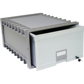Storex 24-Inch Archive Locking Storage Box for Legal Size Files, Two-Tone Grey (61401U01C)