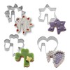 Westmark Ausstechformen-Set, Verschiedene Motive, Rostfreier Edelstahl, Tassenkekse, 4-tlg., Silber, 31962260