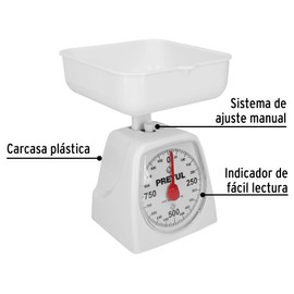 Pretul BAS-1CP, Báscula mecánica para cocina 1 Kg