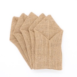 AOKQYA Silverware Pouches for Table Burlap Utensil Holder Pouch Burlap Flatware Pouch for Cutlery Wedding Table Setting 10 Pieces (Triangle)