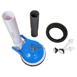 Toto THU129P-2A Flush Valve Replacement with Nut & Flapper for 774, 794, 754, Comes with Adjustable Sliding Overflow Tube by NuFlush