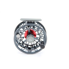 FinReel Aifinn Series WT3-11 - Carrete de pesca con mosca de aluminio cortado a máquina (peltre/rojo, WT79)