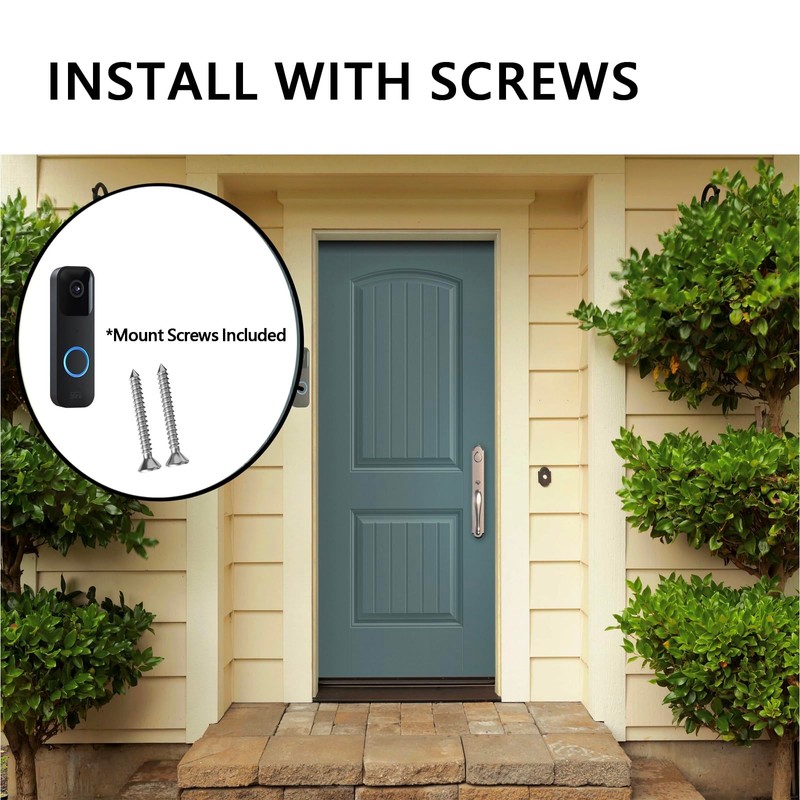 CAMGJORT Video Doorbell Wedge Mount – Black