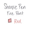 Sharpie Felt Tip Pens, Fine Point, Red, 12-Count