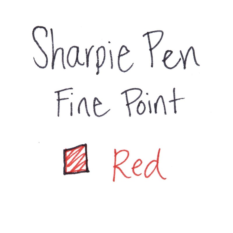 Sharpie Felt Tip Pens, Fine Point, Red, 12-Count