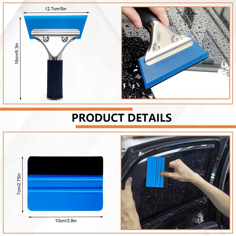 19Pcs Car Window Tint Kit,Vehicle Glass Protective Film Wrapping Installation