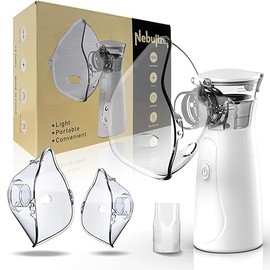 Nebulizador portátil, nebulizador USB de mano eléctrico silencioso, nebulizador de alta eficiencia con boca de succión, mejora el sistema respiratorio, adecuado para niños, adultos y ancianos