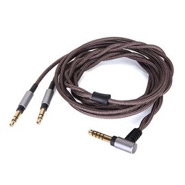 6N Monocrystalline Copper MDR-Z7 MDR-Z1R Compatible Re-Cable 4.4mm Balance (5 Poles) to 3.5mm Mini Plugs (3 Poles) x 2 Vivabo DENON D7100 D7200 D600 Headphone Cable