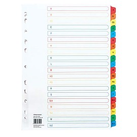 Soennecken Index 1587 DIN A4 A-Z Full Height Cardboard Coloured