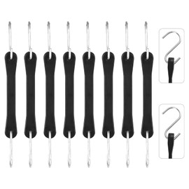 Boocalny 6 Inch Rubber Bungee Cords with Hooks, 10 Pack EPDM Bungee Cords Heavy Duty Outdoor, Black Rubber Straps Stretch Tie-Downs with S Hooks for Canvas Canopies, Motorcycle, and Tarp Covers