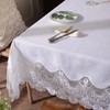 ARTABLE Lace Rectangular Tablecloths with Exquisite Macrame Border Clear Embroidered