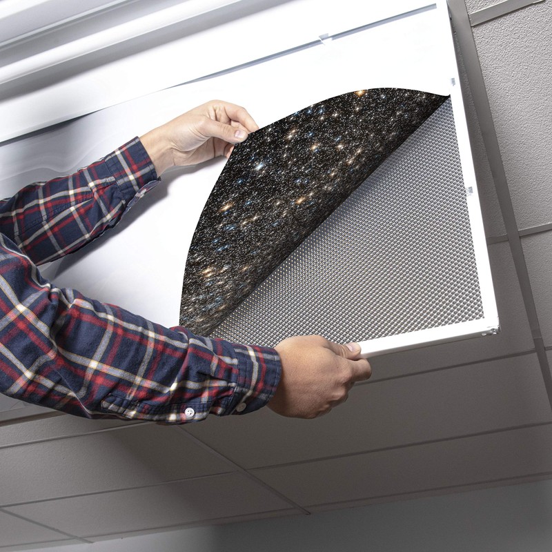 Fluorescent Light Cover for Classroom Ceiling Lights - Premium Backlit