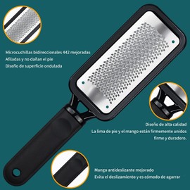 Raspador de Pies, 2 Piezas de Acero Inoxidable Pedicura Quita Callos para los Pies, Herramientas Profesionales para el Cuidado de los Pies para Pedicura para Eliminar Callos de Piel Dura