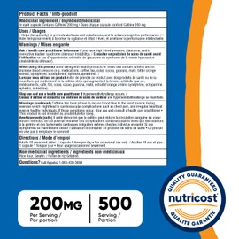 Nutricost Nutricost Caffeine Pills (200mg) 500 Capsules