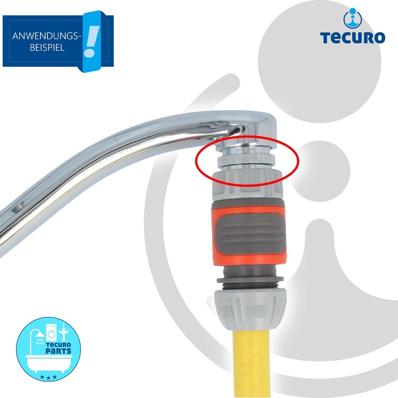 tecuro Adaptor for Fittings, M24 x 1 Male Thread x