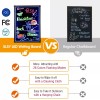 Slsy Illuminated LED Message Writing Board, 24''X16" Erasable Neon Effect