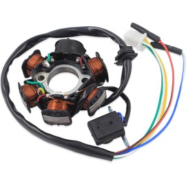 Trkimal Ignition Stator Magneto 5 Wire AC 6 Pin Coil for GY6 49cc - 180cc Engine, Scooter, Moped, ATV, Dune Buggy, Go Kart