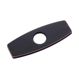 Bathroom Sink Hole Cover 6": 3 Hole Faucet Plate Cover Oil Rubbed Bronze - Stainless Steel Sink Faucet Hole Cover - 4" Hole Cover Deck Plate Escutcheon for 1 or 3 Hole Bathroom Vanity Basin