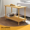 Funecy 2-Tier End Table, Sofa Side Table with Storage, Narrow