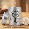 4 Pack Small Urns for Human Ashes Keepsake Tree of