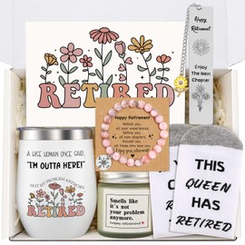 Retirement Gift for Woman,Retirement Gifts for Coworker Teacher Nurses Boss Friends Mom Grandma, Coworkers Farewell Leaving Going Away Gift Basket