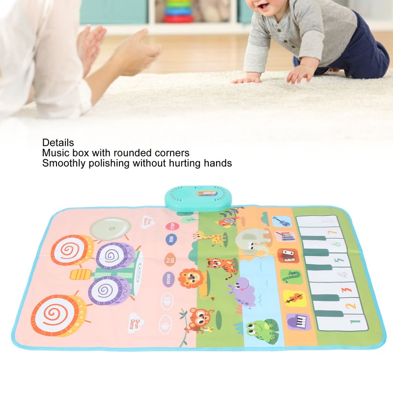 Musical Mat for Toddlers Floor Piano Keyboard Drum Carpet Waterproof