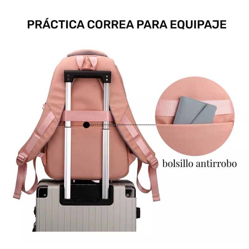 Pokachila Mochila Escolar Antirrobo Impermeable De Moda Para Niñas Segundarias