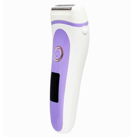 Electric Lady Shaver Bikini Trimmer Wet & Dry Rechargeable Cordless Painless Electric Razor for Women, LED Display Razor for Legs Underarms (Violet)