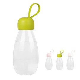 Emoi BPA Free Water Bottle, 12oz/360ml Cute Water Bottle with Carrying Strap, Ideal for Kids Boys Girls Women Adults Healthy Hydration-Green