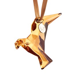 Orrefors Annual Holiday Ornament Homage Dove 21K Gold 2024