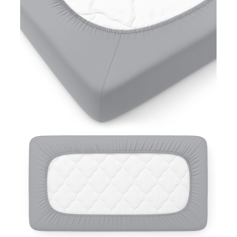 LARAWELL Fitted Sheet 180 x 200 cm Cotton up to