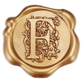 Yoption 50Pcs Letter F Wax Seal Stickers, Antique Gold Regal Initial Envelope Seal Stickers for Wedding Invitation Party Birthday Christmas (F)
