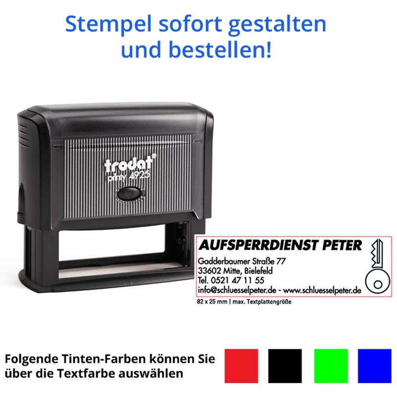 Trodat Printy 4925 Stamp (82 x 25 mm) for 9