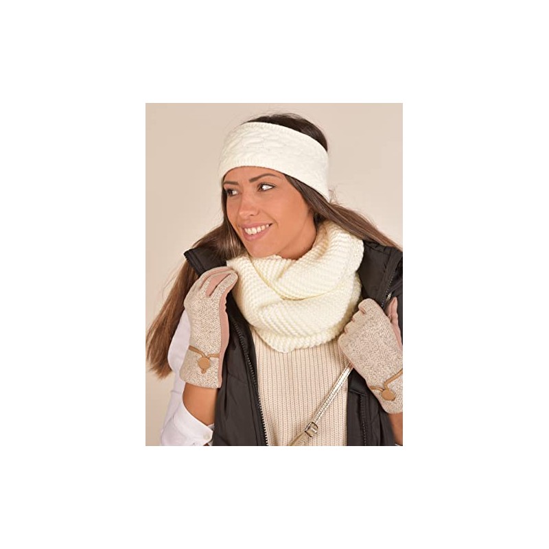 styleBREAKER 01018166 Women's Knitted Loop Scarf Plain with Left Knit