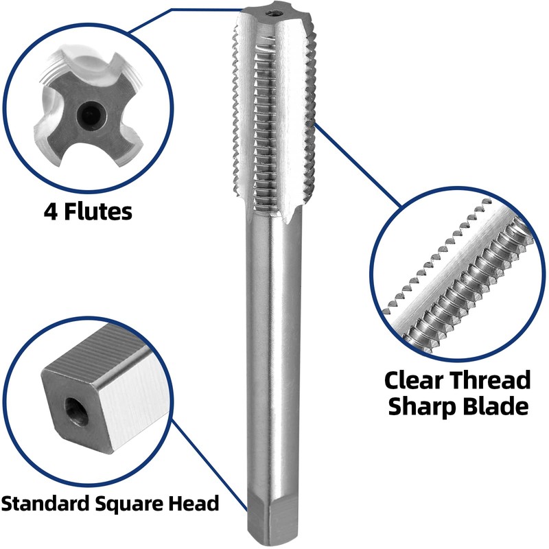 Burkit 9/16"-18 UNF Tap and Die Set Left Hand, 9/16