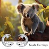 Dreamboat Koala Moon Stud Earrings for Women - 925 Sterling