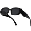 D Lolylad Rectangle Sunglasses for Women Men - Retro Sun