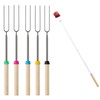 5 Pcs Marshmallow Toasting Kit, Extendable Stainless Steel Smores Kit