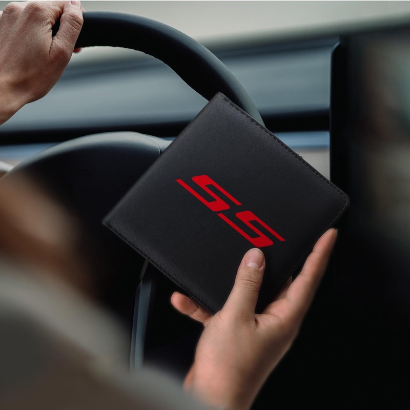 Leather Car Registration and Insurance Cards Holder Compatible with Chevy